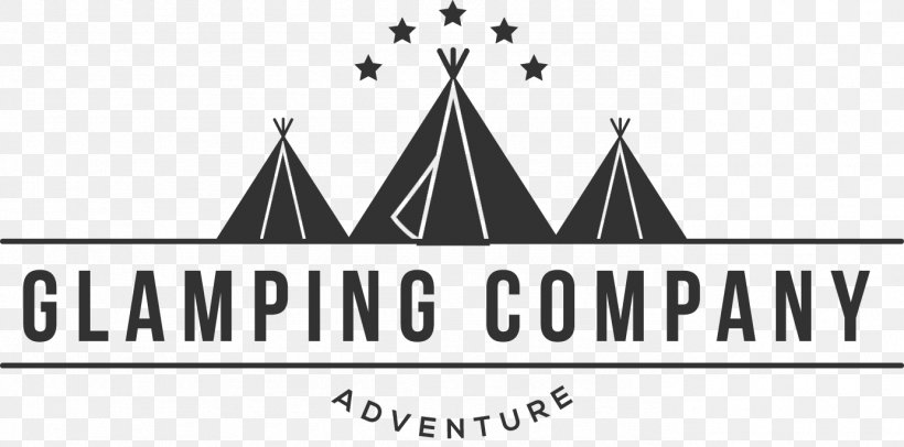 Glamping Bell Tent Business Logo, PNG, 1383x685px, Glamping, Area, Bell Tent, Black And White, Brand Download Free