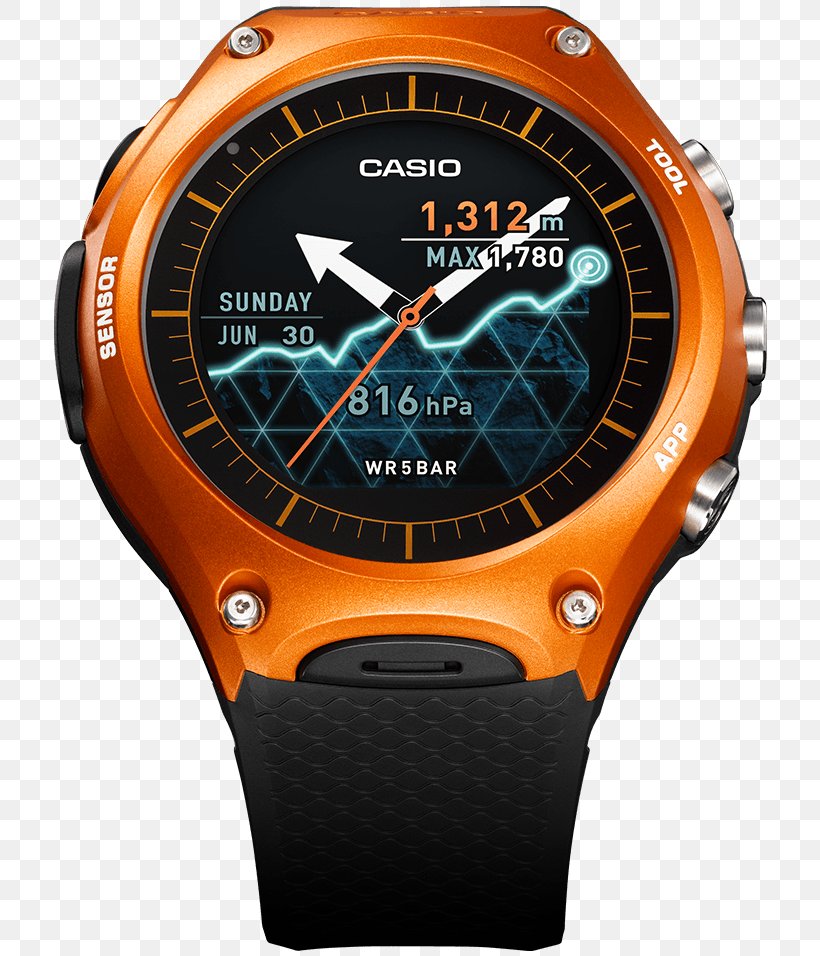 Casio Smart Outdoor Watch WSD-F10 The International Consumer Electronics Show Smartwatch, PNG, 720x956px, Casio Smart Outdoor Watch Wsdf10, Brand, Casio, Casio Pro Trek Prw3000, Casio Pro Trek Smart Wsdf20 Download Free