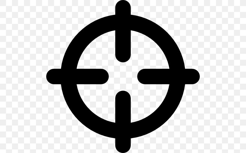 Symbol, PNG, 512x512px, Shooting Target, Black And White, Button, Reticle, Symbol Download Free
