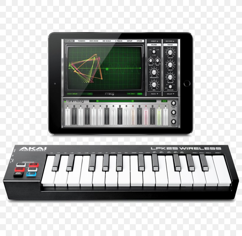 Computer Keyboard Akai Professional LPK25 MIDI Controllers MIDI Keyboard, PNG, 800x800px, Watercolor, Cartoon, Flower, Frame, Heart Download Free