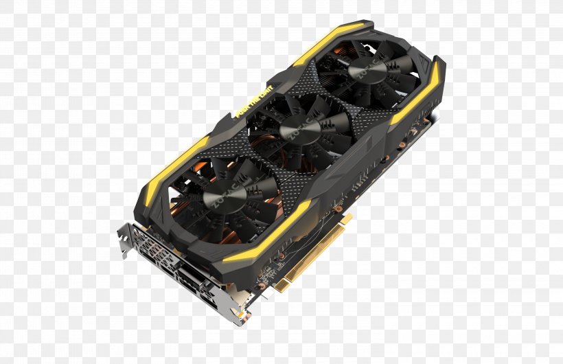 Graphics Cards & Video Adapters NVIDIA GeForce GTX 1070 Ti ZOTAC GDDR5 SDRAM, PNG, 3000x1942px, Graphics Cards Video Adapters, Automotive Exterior, Cable, Computer Component, Computer Hardware Download Free