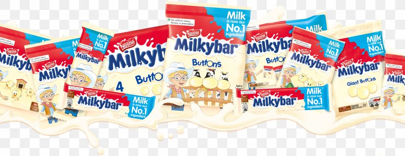 Milkybar White Chocolate Chocolate Bar Nestlé, PNG, 1984x766px, Milkybar, Chocolate, Chocolate Bar, Dessert, Flag Download Free