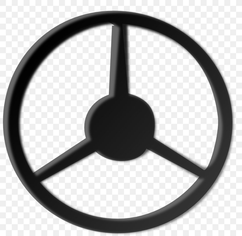 Car Steering Wheel Clip Art, PNG, 800x800px, Car, Airbag, Black And White, Dashboard, Driving Download Free