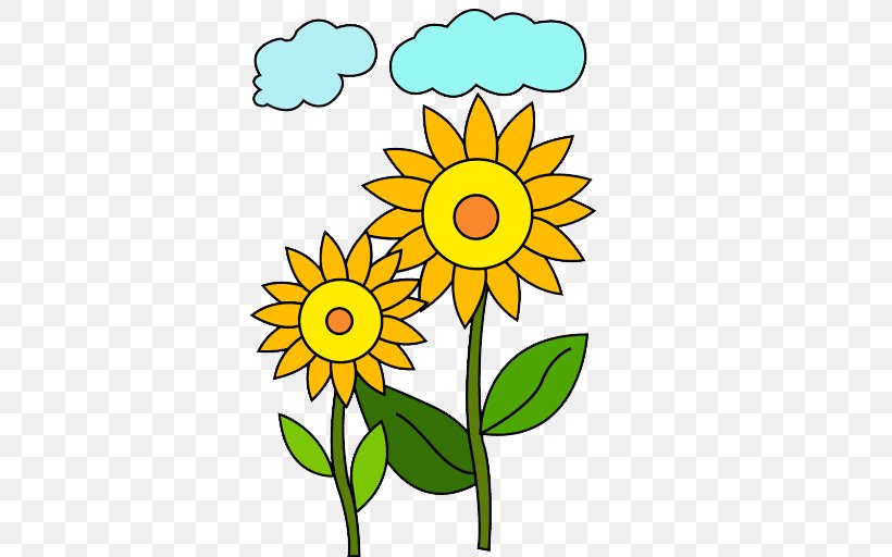 Common Sunflower Drawing Color For Kids Coloring Book, PNG, 512x512px, Common Sunflower, Android, App Store, Artwork, Coloring Book Download Free