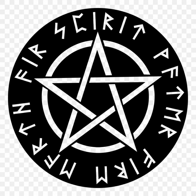 Pentagram Pentacle Wicca Runes Witchcraft, PNG, 900x900px, Pentagram, Air, Area, Black And White, Brand Download Free