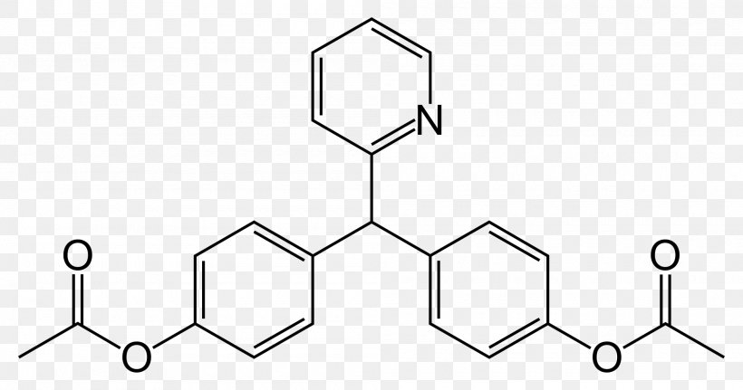 Bisacodyl Molecule Tablet Atom Laxative, PNG, 2000x1053px, Bisacodyl, Area, Atom, Black And White, Chemical Compound Download Free