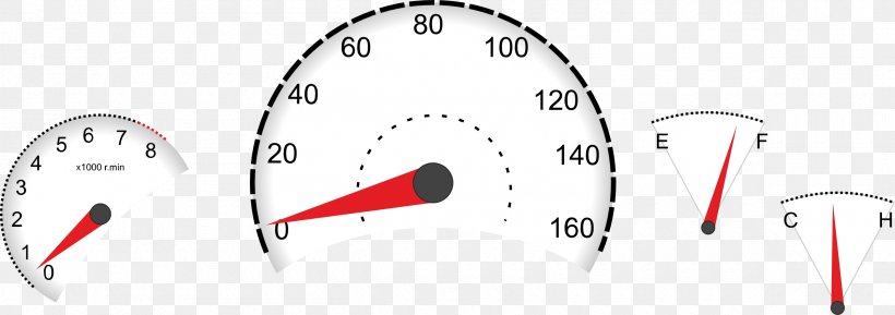 Car Dashboard Speedometer Clip Art, PNG, 2400x846px, Car, Dashboard, Driving, Fuel Gauge, Gauge Download Free