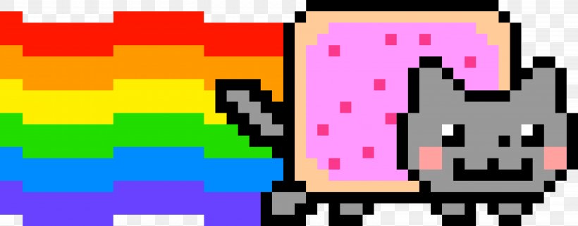 Nyan Cat YouTube Sticker, PNG, 6120x2400px, Watercolor, Cartoon, Flower, Frame, Heart Download Free