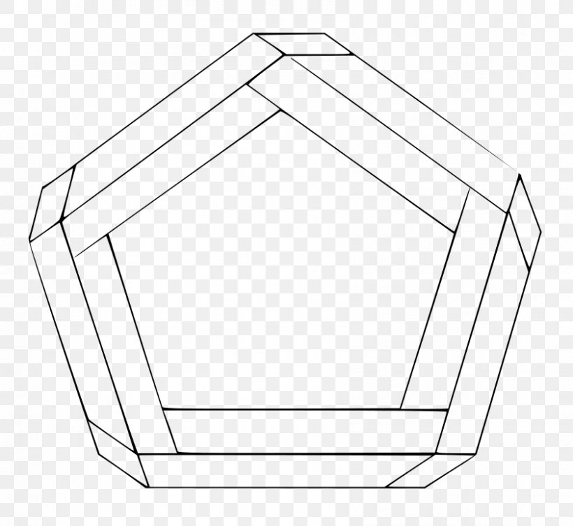 Angle Hexagon Pentagon Line Clip Art, PNG, 842x774px, Hexagon, Area, Black And White, Cube, Drawing Download Free
