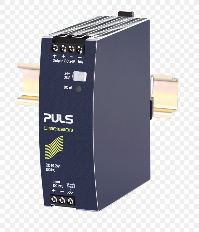 Power Converters PULS DIMENSION DIN Rail Power Supply CP10.241 Rail Mounted PSU PULS DIMENSION 24 Vdc 10 A 240 W 1 X Puls Cp10.241-S1 DIN-Rail Power Supply, PNG, 1337x1559px, Power Converters, Computer Component, Dctodc Converter, Din Rail, Direct Current Download Free