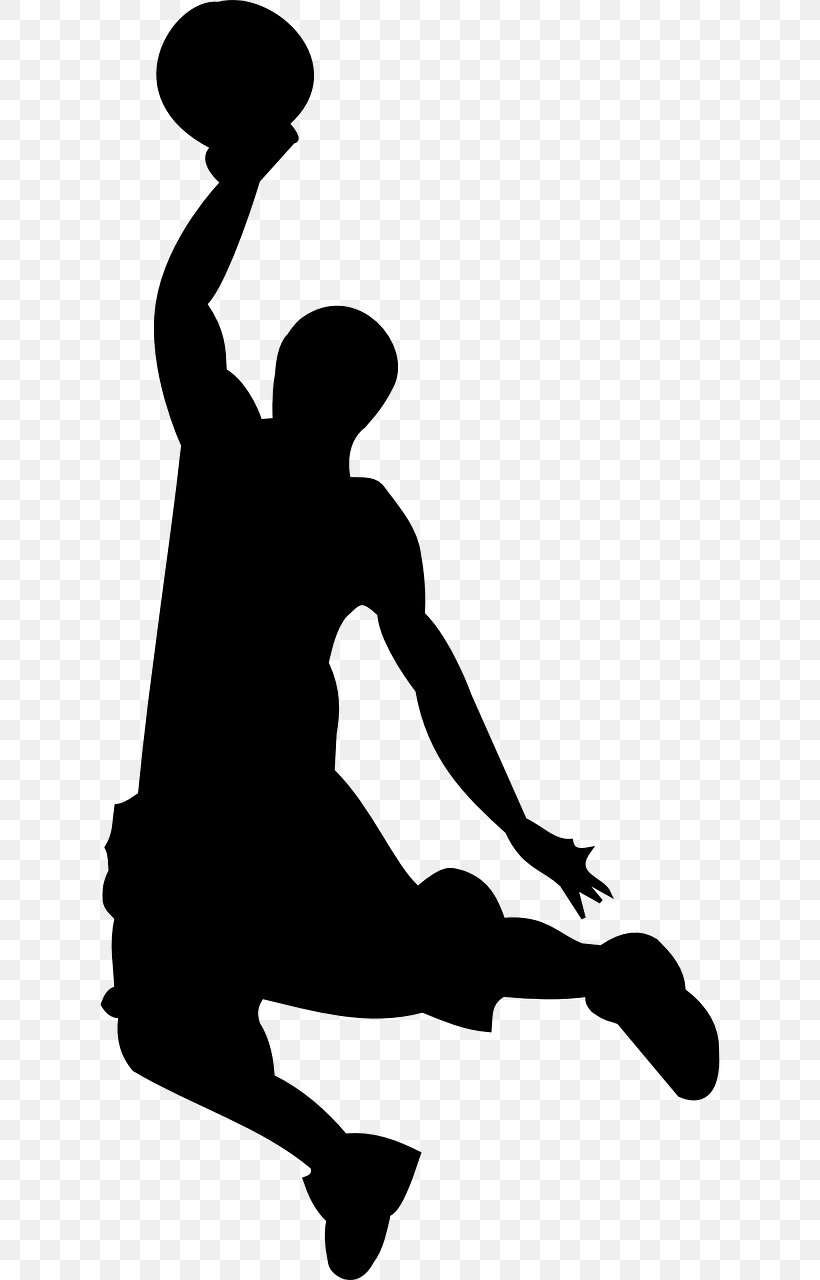 Basketball Slam Dunk Sport Clip Art, PNG, 640x1280px, Basketball, Backboard, Basketball Court, Basketball Player, Black And White Download Free