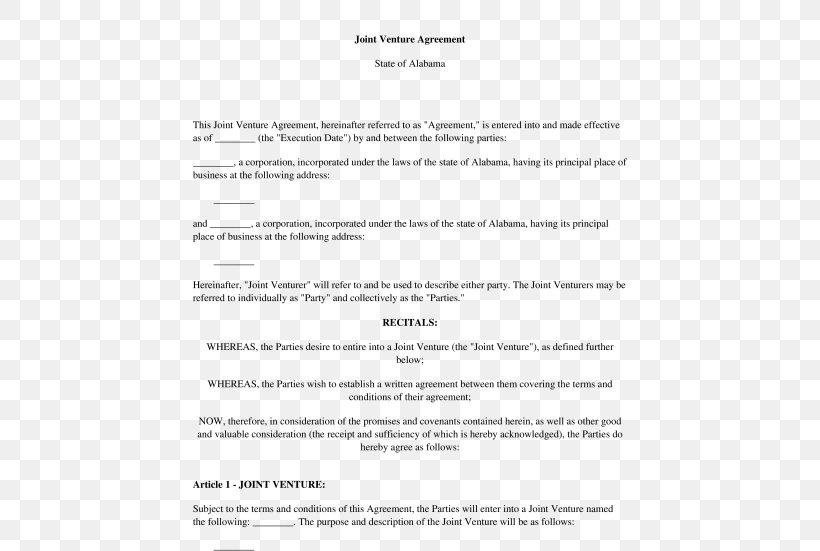 Document Template Contract Joint Venture Rental Agreement, PNG, 532x551px, Document, Area, Business, Contract, Form Download Free