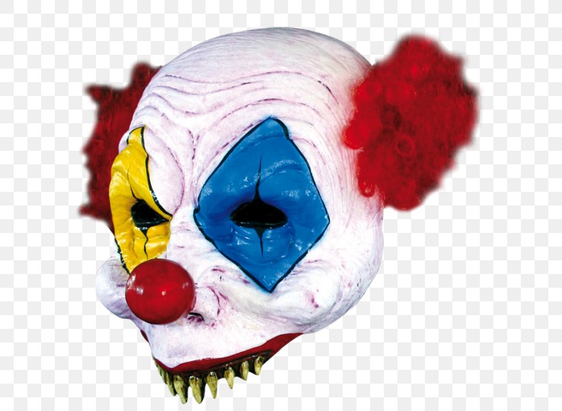 Evil Clown Latex Mask Costume, PNG, 600x600px, Evil Clown, Blindfold, Carnival, Clothing, Clothing Accessories Download Free