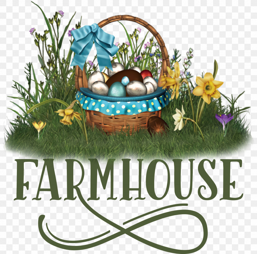 Farmhouse, PNG, 3000x2970px, Farmhouse, Basket, Desktop Computer, Flower, Gift Download Free