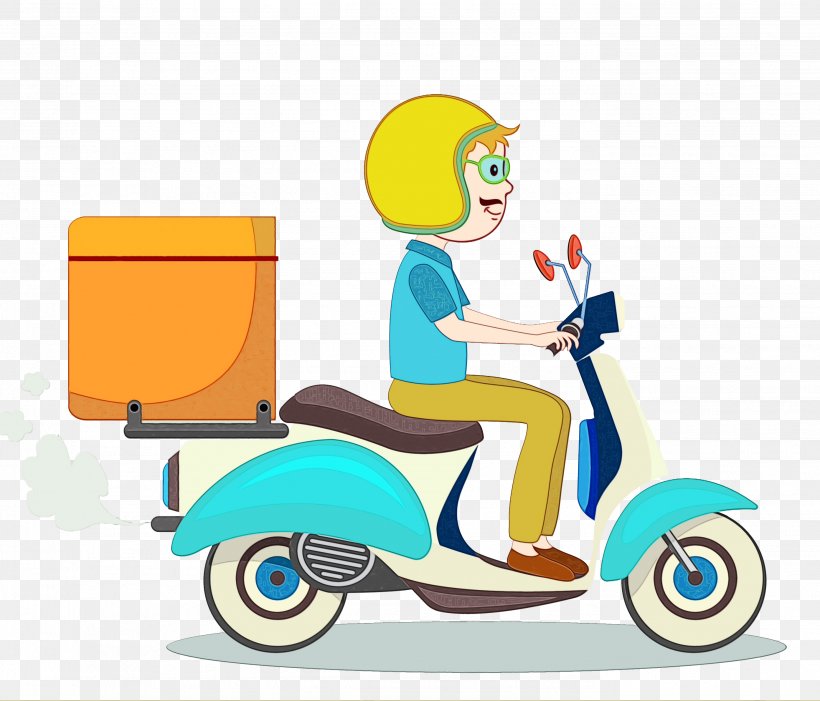 Motor Vehicle Scooter Mode Of Transport Cartoon Vehicle, PNG, 2783x2381px, Watercolor, Cartoon, Mode Of Transport, Motor Vehicle, Paint Download Free