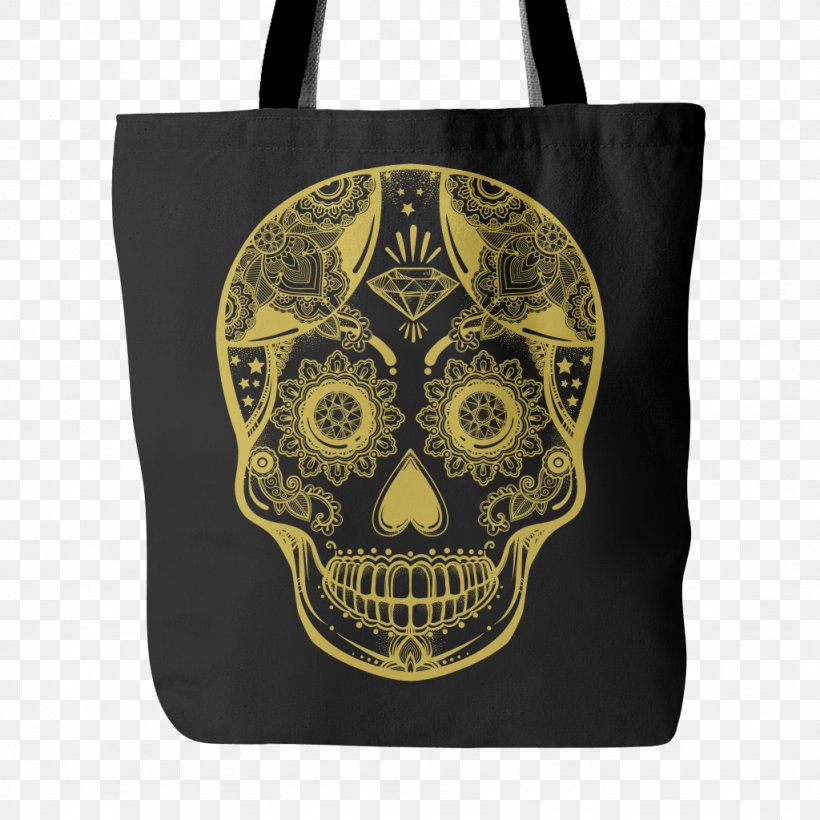 Tote Bag T-shirt Skull Clothing, PNG, 1024x1024px, Tote Bag, Bag, Bone, Canvas, Clothing Download Free