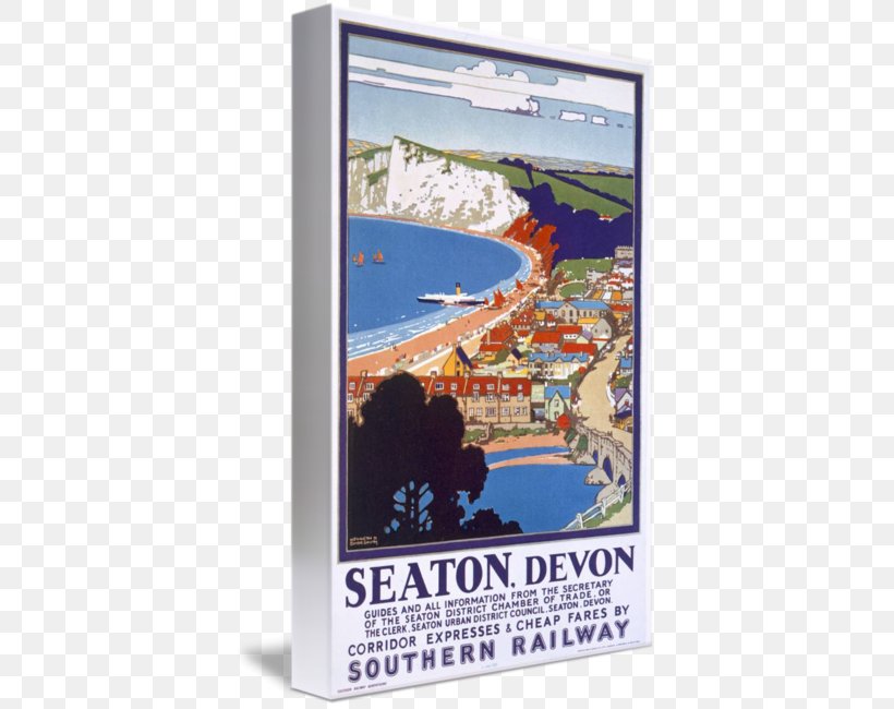 Devon Seaton Rail Transport Poster Train, PNG, 385x650px, Devon, Advertising, Art, British Rail, Poster Download Free