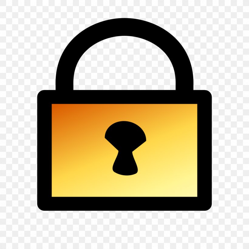 Padlock Silhouette Clip Art, PNG, 1000x1000px, Padlock, Lock, Silhouette, Yellow Download Free