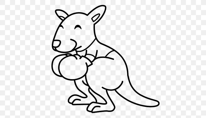 Boxing Kangaroo Large Coloring Pages: Coloring Books For Kids Drawing, PNG, 600x470px, Kangaroo, Animal Figure, Black, Black And White, Boxing Kangaroo Download Free
