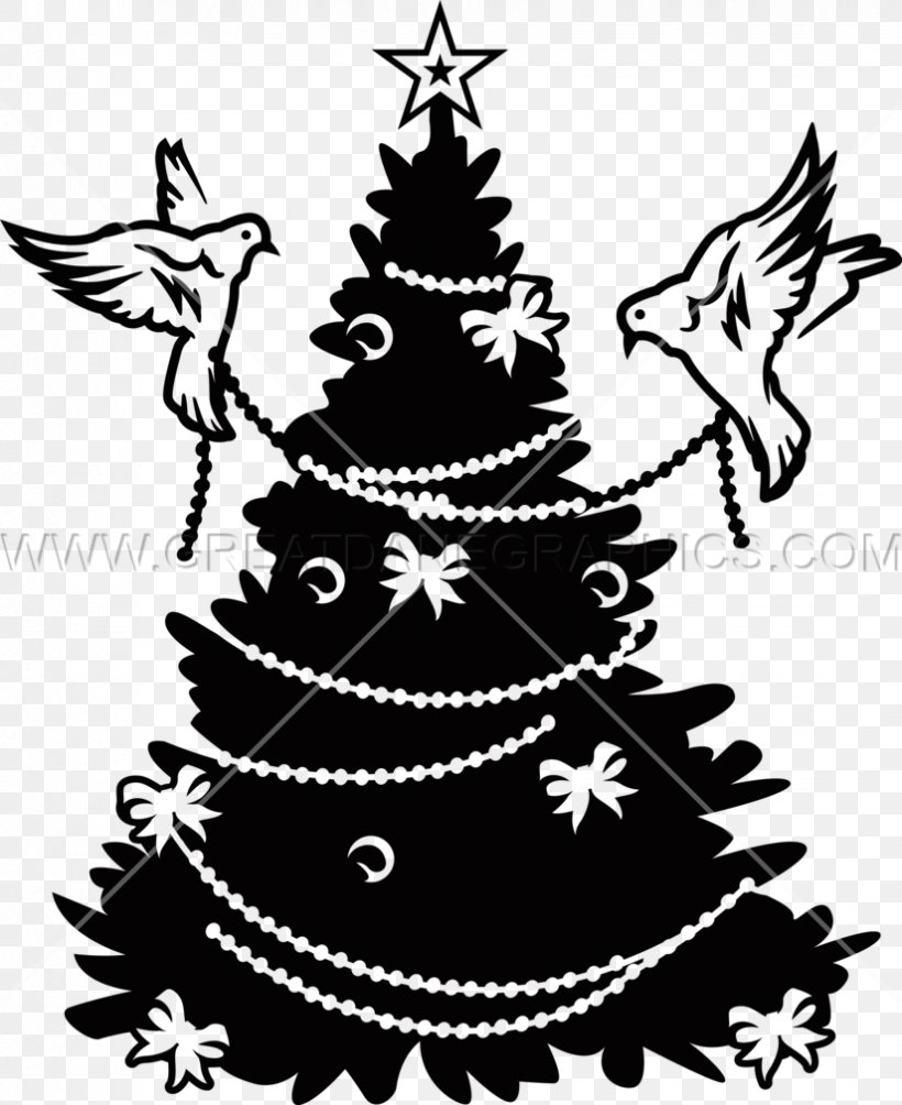 Christmas Tree Spruce Fir Christmas Ornament Clip Art, PNG, 825x1011px, Christmas Tree, Art, Black And White, Branch, Christmas Download Free