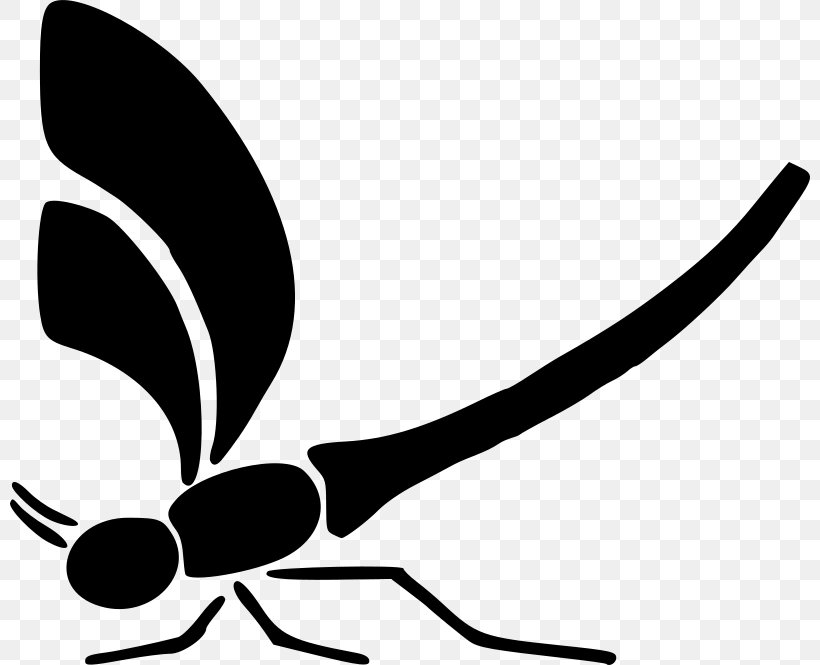 Dragonfly Clip Art, PNG, 800x665px, Dragonfly, Artwork, Autocad Dxf, Black And White, Branch Download Free