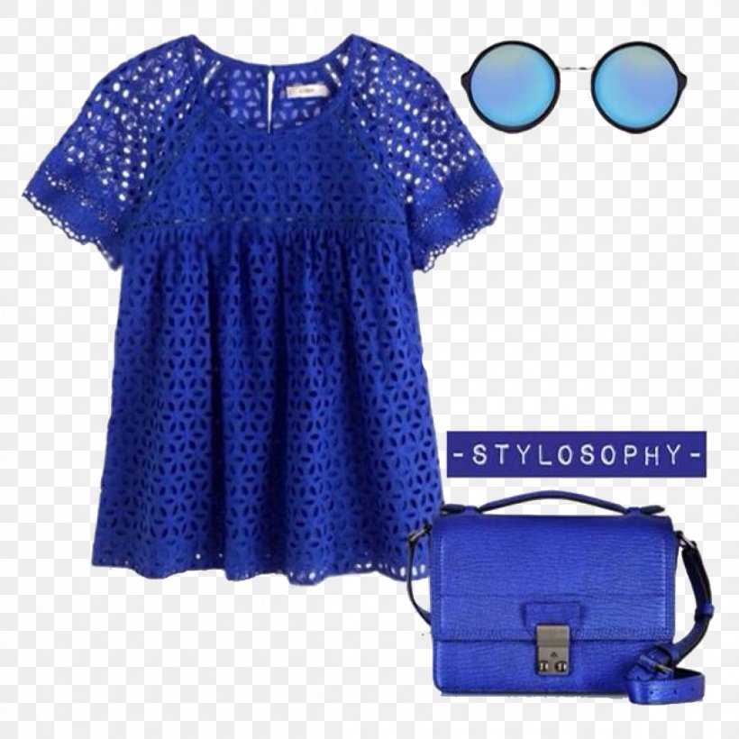 Dress Blue Sleeve Blouse Polka Dot, PNG, 1200x1200px, Dress, Blouse, Blue, Clothing, Cobalt Blue Download Free