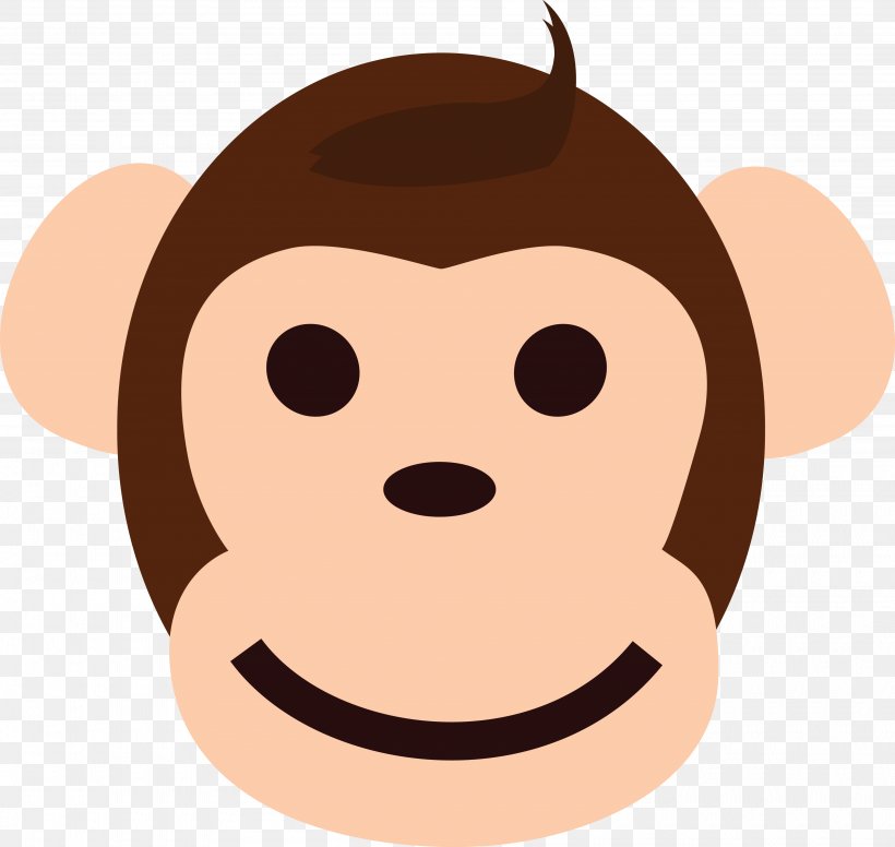 Monkey Smiley Face Clip Art, PNG, 4000x3786px, Monkey, Cartoon, Face, Facial Expression, Head Download Free