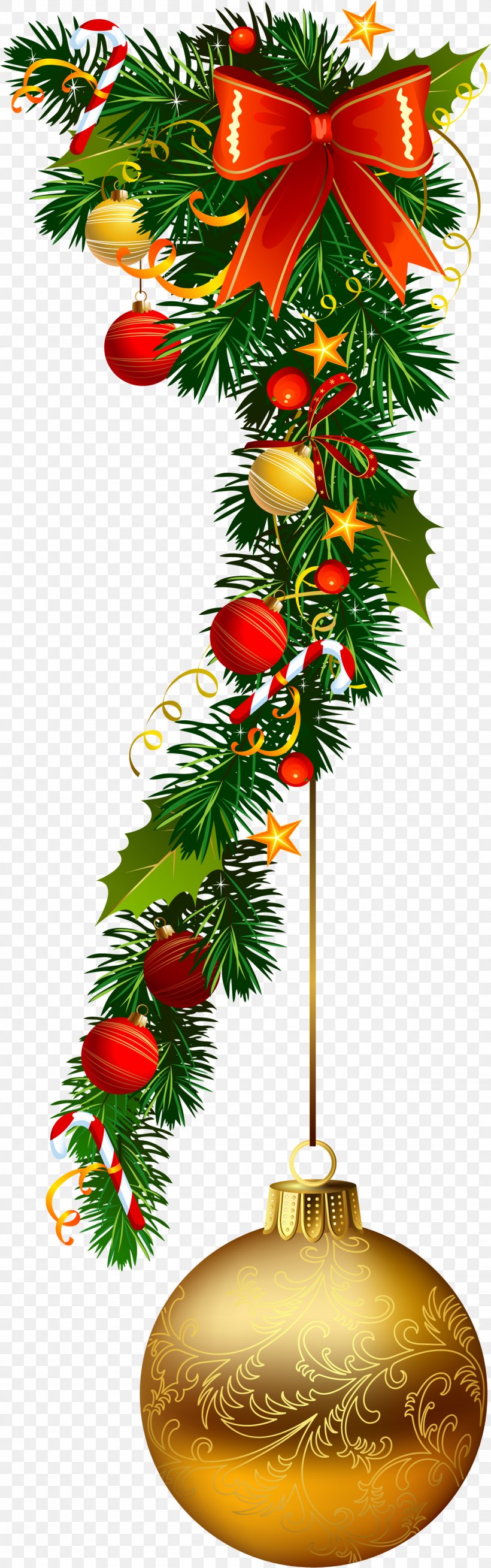 Santa Claus Christmas Ornament Christmas Decoration Garland, PNG, 1364x4354px, Santa Claus, Branch, Christmas, Christmas Card, Christmas Decoration Download Free