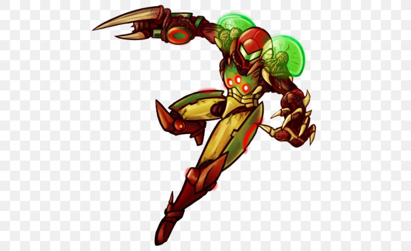 Super Metroid Metroid Prime Samus Aran Ridley, PNG, 500x500px, Metroid, Art, Fictional Character, Game, Insect Download Free