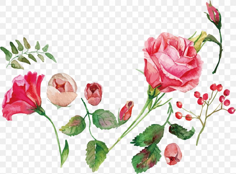 Watercolor Painting Flower Rose Royalty-free, PNG, 1399x1029px, Watercolor Painting, Art, Artificial Flower, Bud, Color Download Free