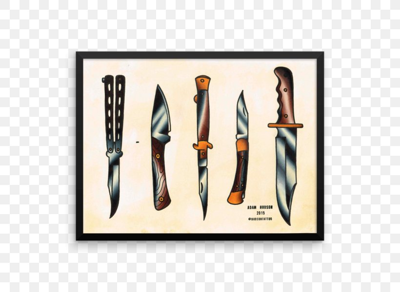 Knife Old School (tattoo) Flash Dagger, PNG, 600x600px, Knife, Cold Weapon, Dagger, Drawing, Flash Download Free
