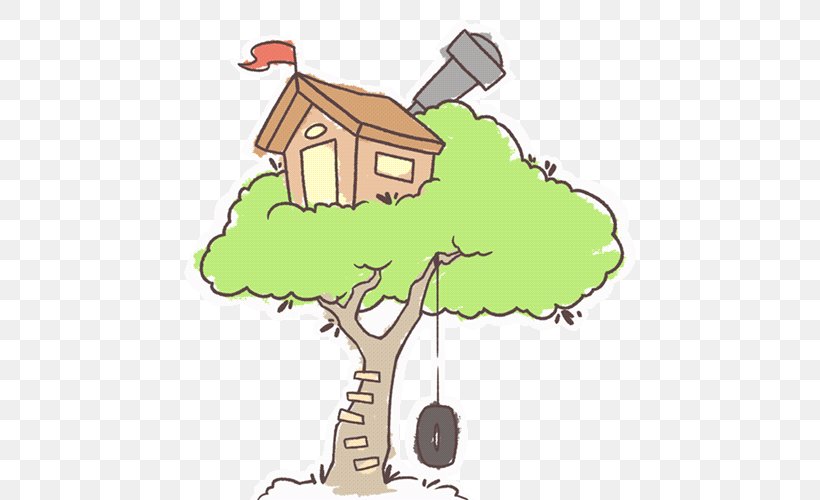 Tree Cartoon Tree House House Plant, PNG, 500x500px, Tree, Cartoon, Home, House, Plant Download Free