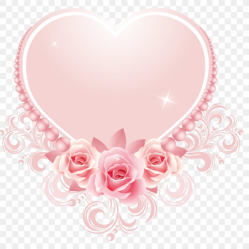 Pink Rose, PNG, 1452x1451px, Pink, Color, Drawing, Flower, Heart Download Free