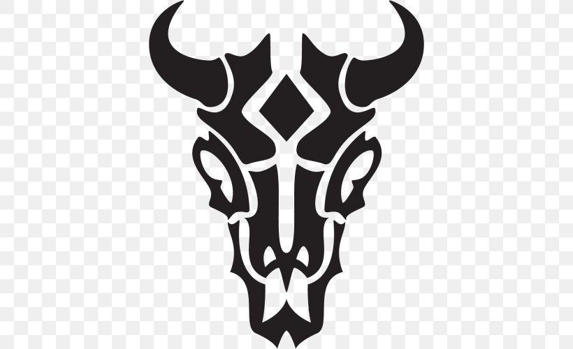 Cattle Bull Decal Paper, PNG, 500x500px, Cattle, Black And White, Bone, Bull, Cattle Like Mammal Download Free