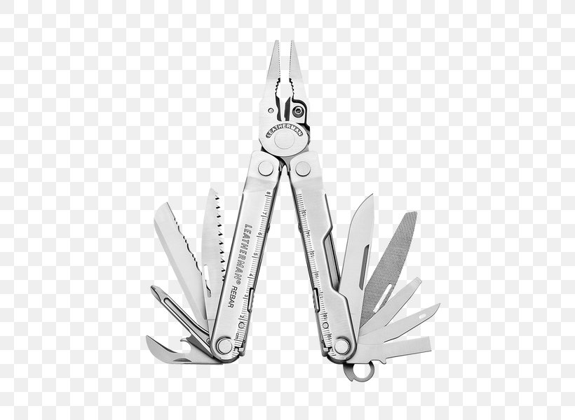 Multi-function Tools & Knives Leatherman 831551 Rebar WLeather Leatherman Super Tool 300 Multi-Tool Leatherman Rebar Multi-Tool Heritage, PNG, 600x600px, Multifunction Tools Knives, Black And White, Hardware, Leatherman, Leatherman Rebar Download Free