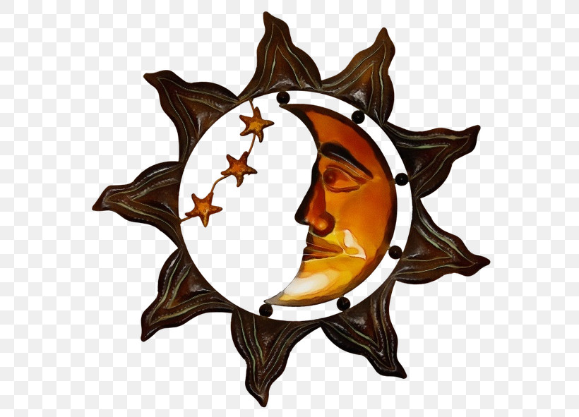 Metal Moon Sun Star Wall Sculpture, PNG, 640x591px, Watercolor, Copper, Crescent, Metal, Moon Download Free