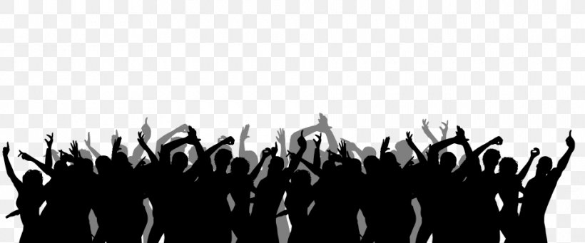 Crowd Silhouette, PNG, 960x400px, Crowd, Black, Black And White, Information, Monochrome Download Free