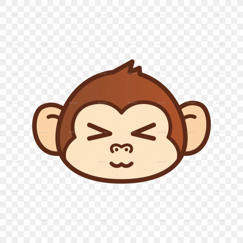 Emoticon Monkey Emoji, PNG, 2480x2480px, Emoticon, Carnivoran, Cartoon, Cuteness, Emoji Download Free