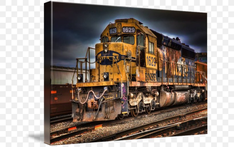 Saginaw Train Railroad Car Rail Transport Track, PNG, 650x516px, Saginaw, Art, Bnsf Railway, Canvas, Gallery Wrap Download Free