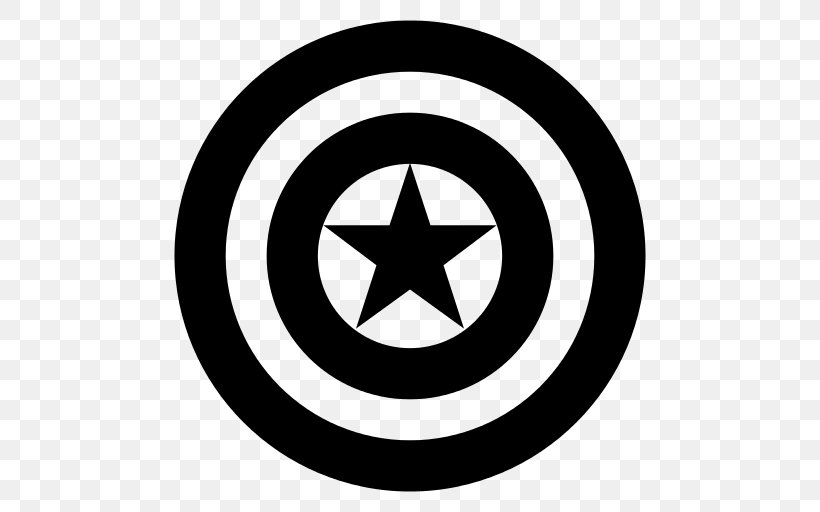 Captain America's Shield Thor S.H.I.E.L.D. Marvel Comics, PNG, 512x512px, Captain America, Area, Black And White, Brand, Comics Download Free