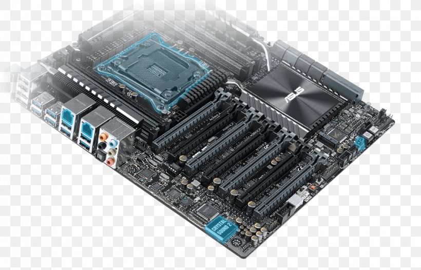 Graphics Cards & Video Adapters Motherboard Computer Hardware Intel X99 Network Cards & Adapters, PNG, 967x620px, Graphics Cards Video Adapters, Asus, Asus X99e Ws, Central Processing Unit, Computer Accessory Download Free