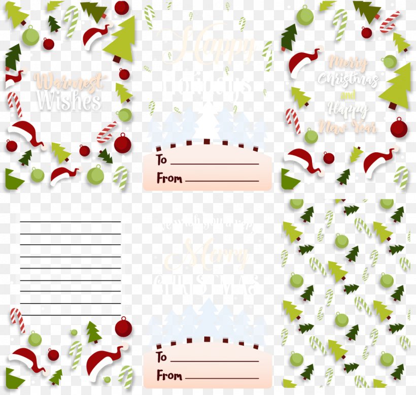Paper Christmas Ornament Post Cards Greeting & Note Cards, PNG, 1096x1040px, Paper, Area, Border, Branch, Christmas Download Free