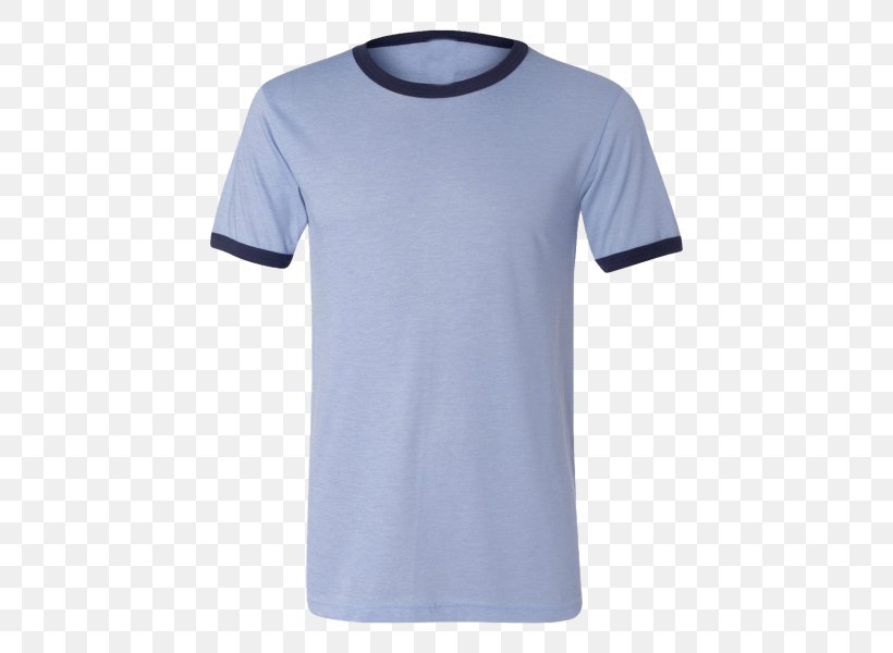 Ringer T-shirt Neckline Clothing, PNG, 480x600px, Tshirt, Active Shirt, Blue, Clothing, Clothing Sizes Download Free