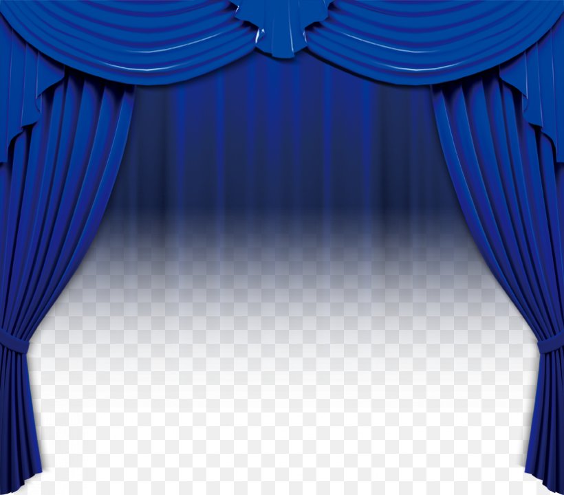 Theater Drapes And Stage Curtains Window Blind Blue Living Room, PNG