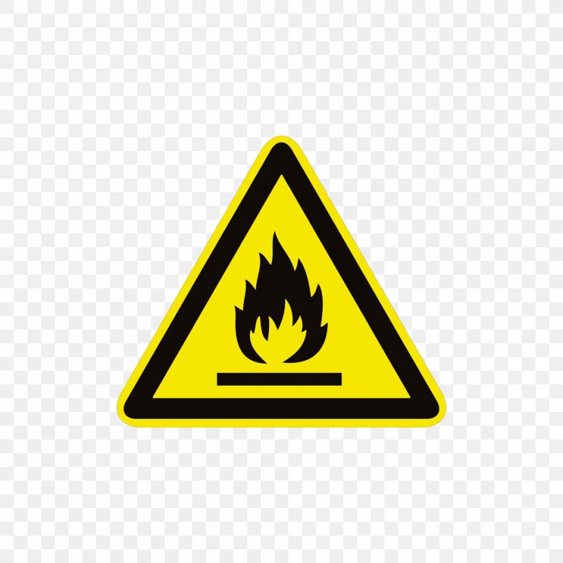 Warning Sign Combustibility And Flammability Signage Hazard Symbol, PNG, 1000x1000px, Warning Sign, Chemical Substance, Combustibility And Flammability, Hazard, Hazard Symbol Download Free