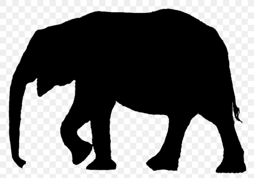 Asian Elephant Clip Art Silhouette, PNG, 810x573px, Asian Elephant, African Elephant, Animal Figure, Art, Blackandwhite Download Free