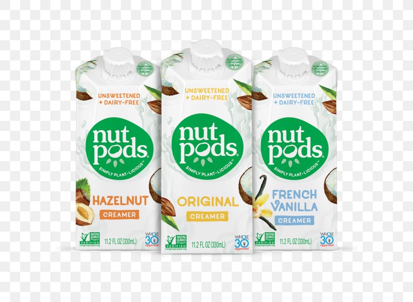 Coffee Milk Nutpods Dairyfree Creamer Unsweetened French Vanilla 4pack Whole30 A Non-dairy Creamer Tea, PNG, 600x600px, Coffee, Brand, Cream, Dairy Product, Dairy Products Download Free