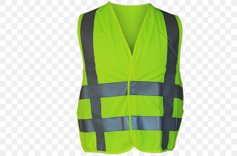 Gilets High-visibility Clothing Sleeve, PNG, 469x540px, Gilets, Clothing, Green, High Visibility Clothing, Highvisibility Clothing Download Free