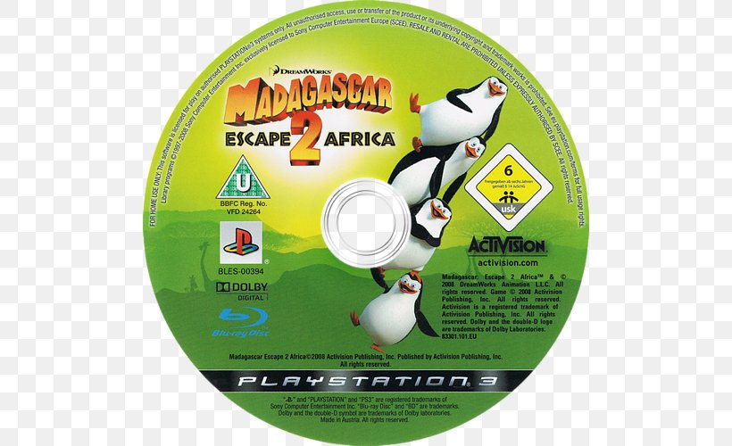Madagascar: Escape 2 Africa PlayStation 3 Game YouTube, PNG, 500x500px, Madagascar Escape 2 Africa, Ball, Football, Game, Golf Download Free