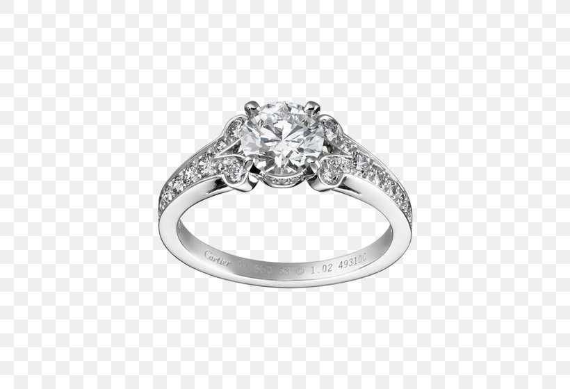 Cartier Engagement Ring Wedding Ring Diamond, PNG, 560x560px, Cartier, Body Jewelry, Cartier Tank, Colored Gold, Diamond Download Free